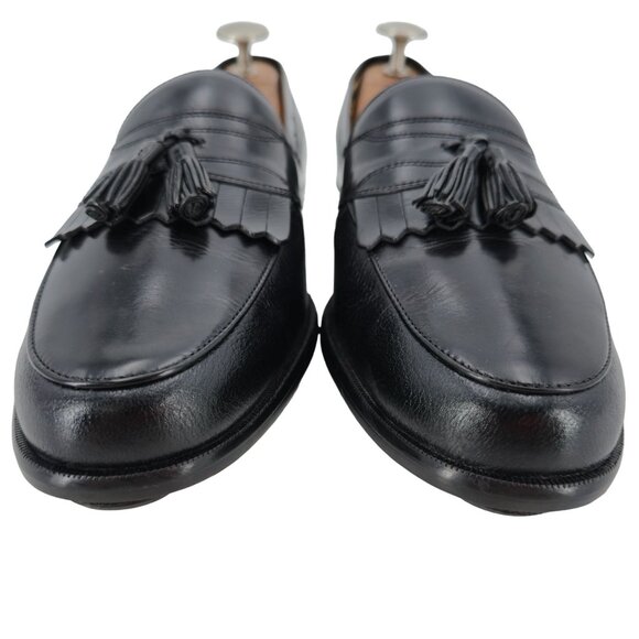 NEW Johnston & Murphy Men\'s size 9.5W Black Deerskin Leather Dress Shoes Loafers